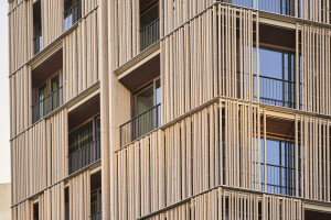 GUBIA Facade Sliding System ® Sliding Wooden Lattice