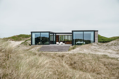 Glass beach house