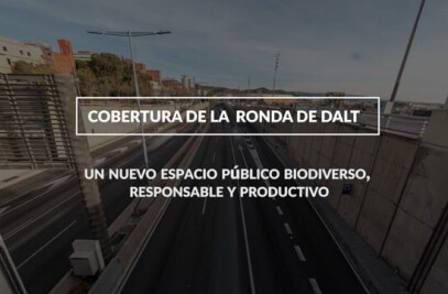 Green coverage of the Ronda de Dalt in Barcelona