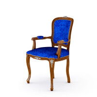 Classic Blue Damask Armchair