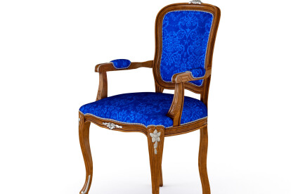 Classic Blue Damask Armchair