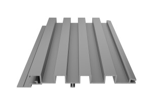 Falkit® System Romeo - Ribbed aluminium slat for use in architecture, interior and exterior cladding and ventilated façades