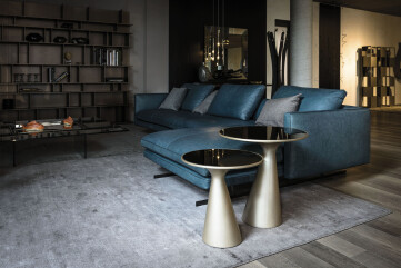 Peyote - matt metallic round side table Peyote - matt metallic round side table