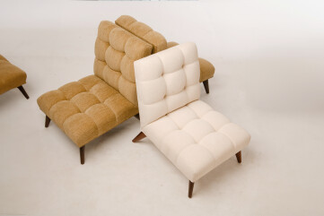 Armless Tufted Chair Armless Tufted Chair