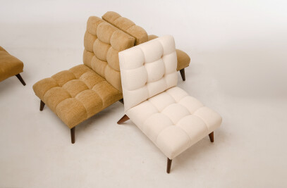 Armless Tufted Chair