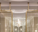 Stainless Steel and Brass LHZ-1 Woven Wire Mesh as Space Dividers in Luxury Hotel