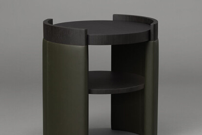 Cuff Side Table with Shelf