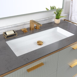 Linea vanity with Cube sink