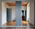 Livingroom and studio with folding door