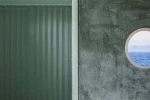 AQUA - mirrored fabric door