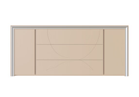 Elegant Minimalist Chest of Drawers with Curved Design Accents