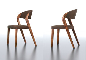 Designer Spin chair in oak or walnut
