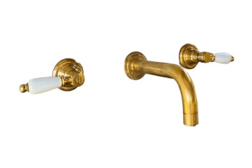 BT34C Wall mounted tap with ceramic white/black lever handles BT34C Wall mounted tap with ceramic white/black lever handles