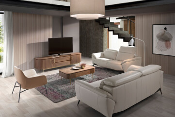 6131 - 2 Seater Sofa In Taupe Leather 6131 - 2 Seater Sofa In Taupe Leather