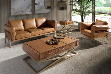 6230 - 3 Seater Sofa In Camel Leather 6230 - 3 Seater Sofa In Camel Leather