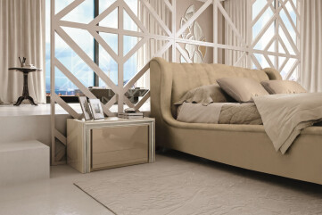Modern Silver Nightstand - 21205 Modern Silver Nightstand - 21205