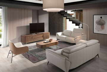 5099 - Cream Fabric and Brown Leatherette Armchair 5099 - Cream Fabric and Brown Leatherette Armchair