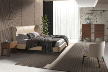 7157 - Cream Leatherette Bed 7157 - Cream Leatherette Bed
