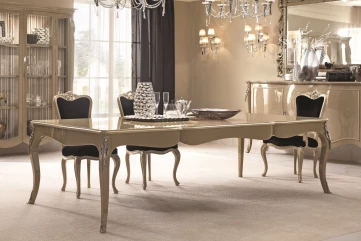 White Carved Dining Table - 21123 White Carved Dining Table - 21123