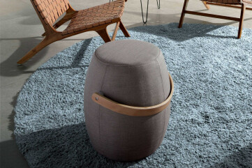 5074 - Grey Fabric Pouffe 5074 - Grey Fabric Pouffe