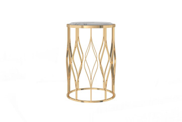 Round Gold Geometric Side Table - 20189 Round Gold Geometric Side Table - 20189