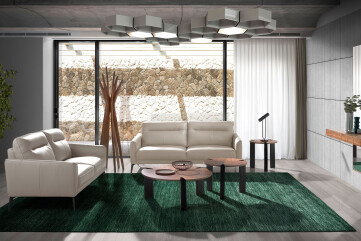 2113 - Round Coffee Table Walnut and Black Steel 2113 - Round Coffee Table Walnut and Black Steel