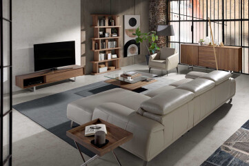 3056 - Sideboard Walnut and Chromed Steel 3056 - Sideboard Walnut and Chromed Steel