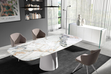 3058 - Sideboard White Wood and Tempered Glass 3058 - Sideboard White Wood and Tempered Glass