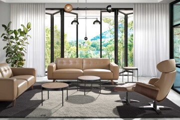 5088 - Sand Leather Ottoman 5088 - Sand Leather Ottoman
