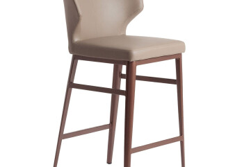 4000 - Stool in Dark Mink Leatherette 4000 - Stool in Dark Mink Leatherette